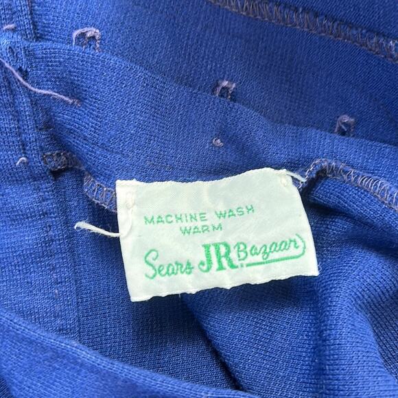 Vintage 70s 60s Sears Jr Bazaar button fly hi rise flare slacks pants, size Med - Picture 8 of 8